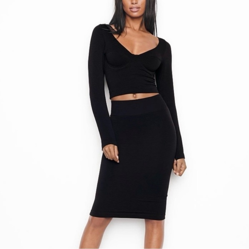 Victoria's Secret Black Pencil Bandage Skirt L